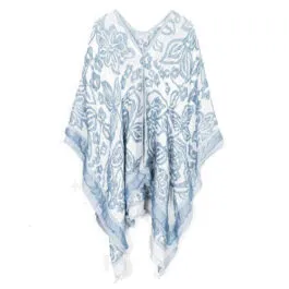 Women’s Floral Cashmere Poncho