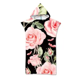 Microfiber Surf Poncho Flowers