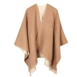 Women’s Two-tone Cashmere Poncho
