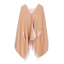 Women’s Solid Cashmere Reversible Poncho
