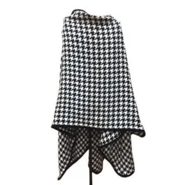 Women’s Checked Cape Poncho