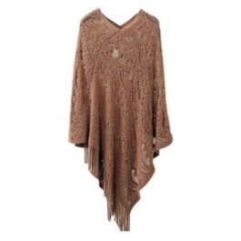 Women’s Lace Poncho with Fringe