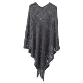 Women’s Lace Poncho with Fringe