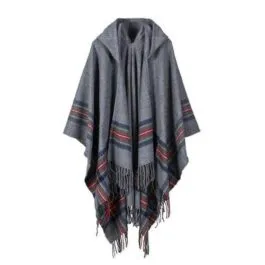 Ethnic Women’s Poncho with Hood