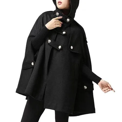Women's Fashion Hooded Poncho