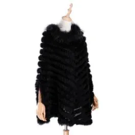 Women’s Short Fur Poncho