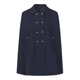 Women’s Poncho Coat with Buttons