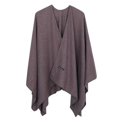 Women's Plain Cashmere Poncho