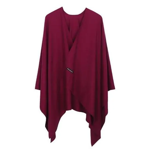 Women's Plain Cashmere Poncho