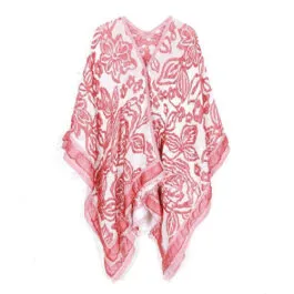 Women’s Floral Cashmere Poncho