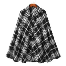 Men’s Winter Checkered Poncho
