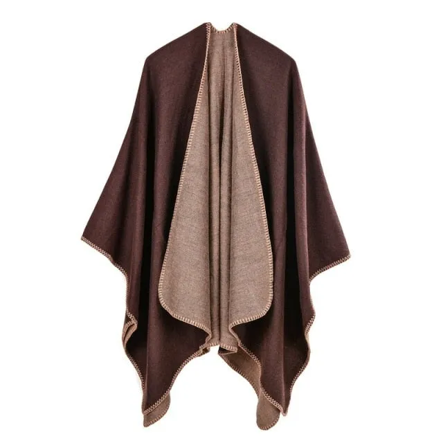 Chic Women's Winter Poncho