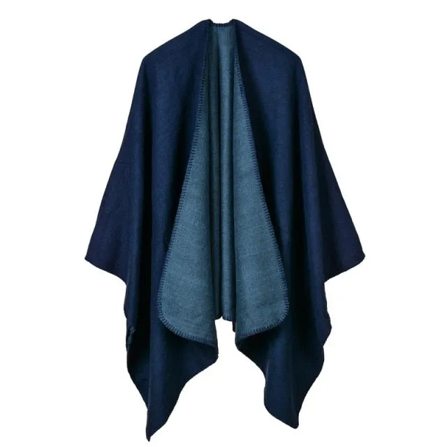 Chic Women's Winter Poncho