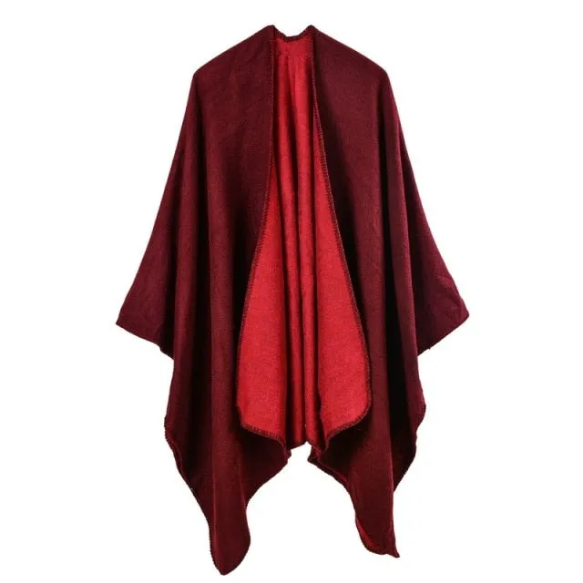 Chic Women's Winter Poncho