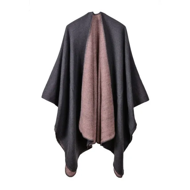 Chic Women's Winter Poncho