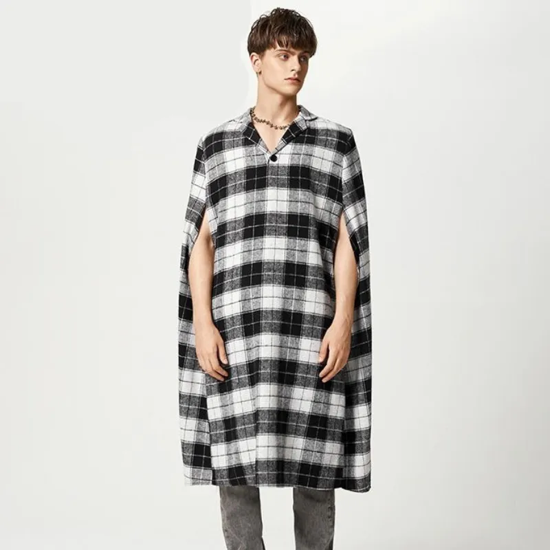Men's Checked Cape