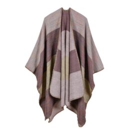 Striped Poncho Cape