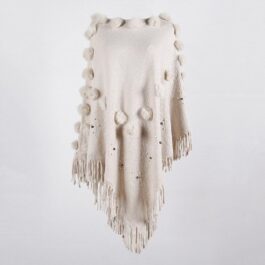 Poncho with Pompom