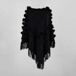 Poncho with Pompom