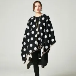 Black and White Poncho