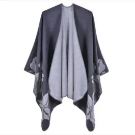 Warm Winter Flower Poncho