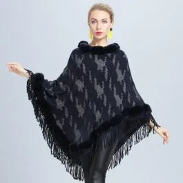 Faux Fur Poncho