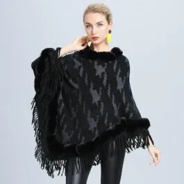 Faux Fur Poncho