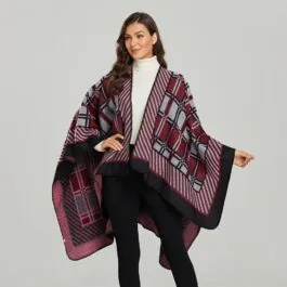 Burgundy Women’s Poncho