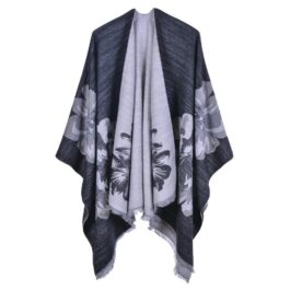Poncho Woman Flowers