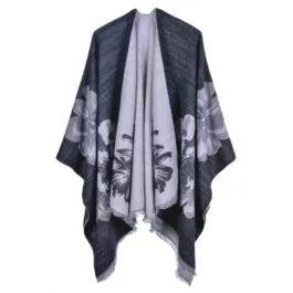 Poncho Woman Flowers