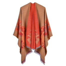 Poncho Woman Flowers