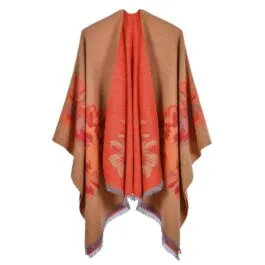Poncho Woman Flowers