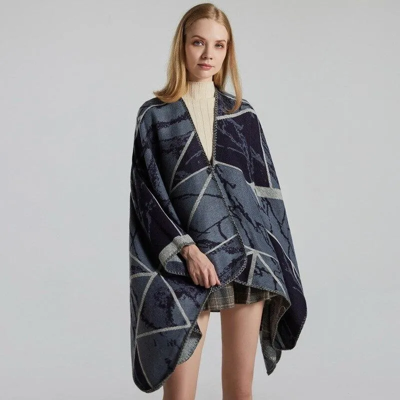 Geometric Women's Poncho