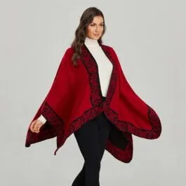 Women’s Winter Red Poncho