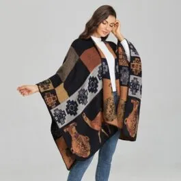Women’s Brown Poncho