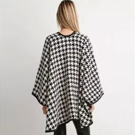 Black and White Women’s Poncho