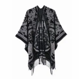 Women’s Paisley Fringed Poncho