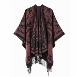 Women’s Paisley Fringed Poncho