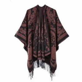 Women’s Paisley Fringed Poncho