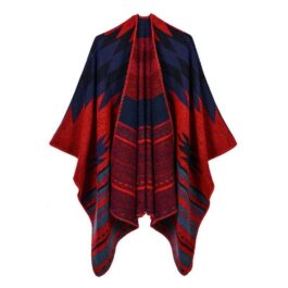 Women’s Striped Poncho