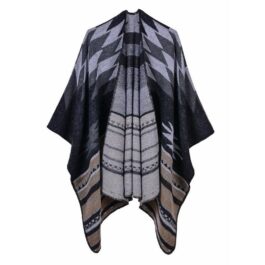Women’s Striped Poncho