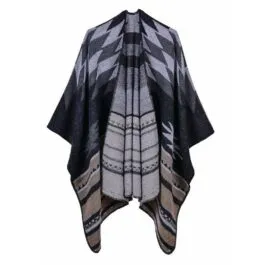 Women’s Striped Poncho
