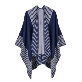 Striped Winter Poncho