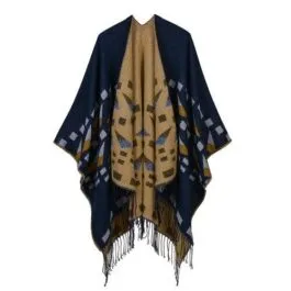 Women’s Poncho Triangles Fringes