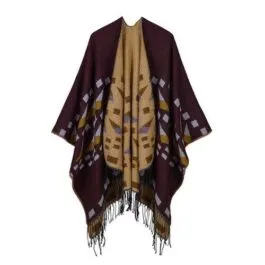 Women’s Poncho Triangles Fringes