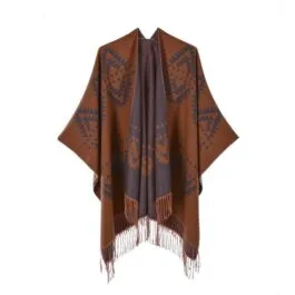 Women’s Vintage Fringed Poncho