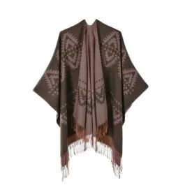 Women’s Vintage Fringed Poncho