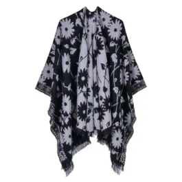 Women’s Floral Poncho