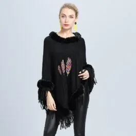 Fur Trimmed Poncho​