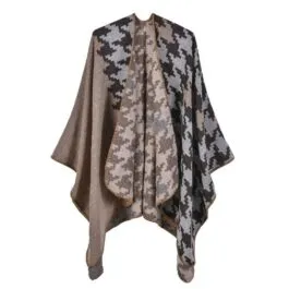 Asymmetrical Women’s Winter Poncho